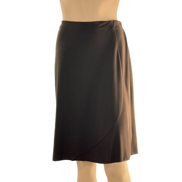 INC INTERNATIONAL CONCEPT Women's Skirt Brown Jersey Knit Flare Midi Size PM - Picture 14 of 14